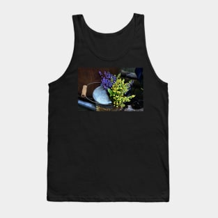 Blue and Yellow Flowers Tank Top